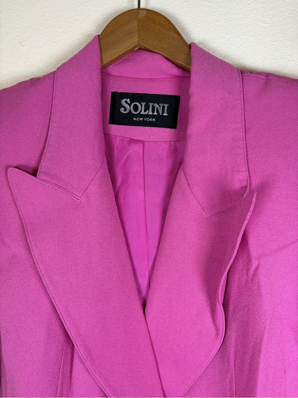 Vintage 80s Solini New York Pink Star Rhinestone Blazer Jacket Western Glam 14 - Picture 2 of 16